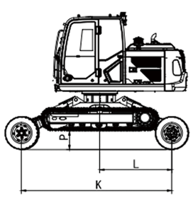 Rhinoceros X75PRO Wheeled Excavator dimensions