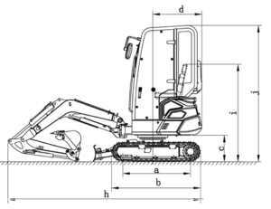 Xiniu Ken Stone Machinery Rhinoceros XN20B crawler excavator dimensions