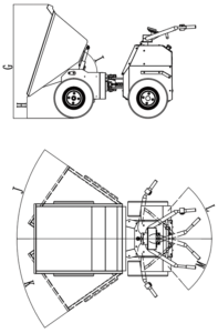 Xiniu Ken Stone Machinery Rhinoceros electric mini dumper XN300E dimensions