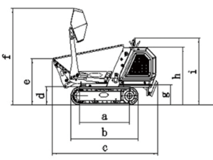 Rhinoceros XN mini dumper from Shandong Ken Stone Heavy machinery LTD. Dimensions diagram