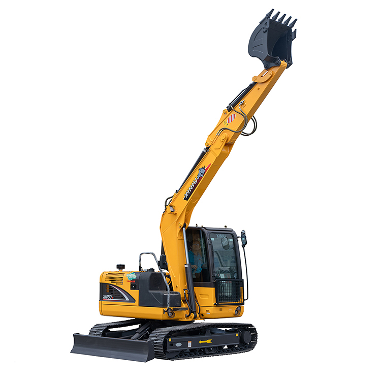 The Rhinoceros XN80E cralwer excavator extending its arm.