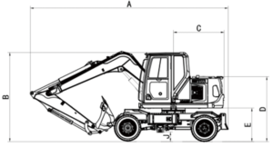 Rhinoceros XN85L-9C wheel excavator diagram