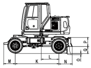 Rhinoceros XN85L-9C wheel excavator dimensions diagram. Shandong Kenstone machinery